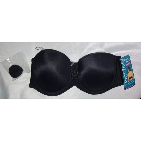 Vanity Fair 34B Black Strapless Bra Removable Straps NWT - Picture 8 of 8